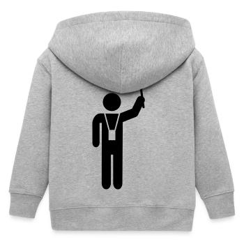 Tour guide - Kids Organic Zip-up Hoodie by Stanley/Stella - heather grey - Back