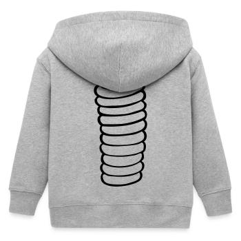 baumkuchen spit cake - Kids Organic Zip-up Hoodie by Stanley/Stella - heather grey - Back