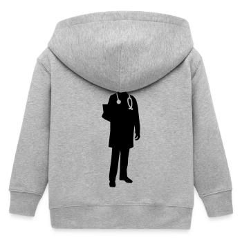 Arzt - Kinder Organic Kapuzenjacke Mini Cultivator von Stanley/Stella - Grau meliert - Hinten