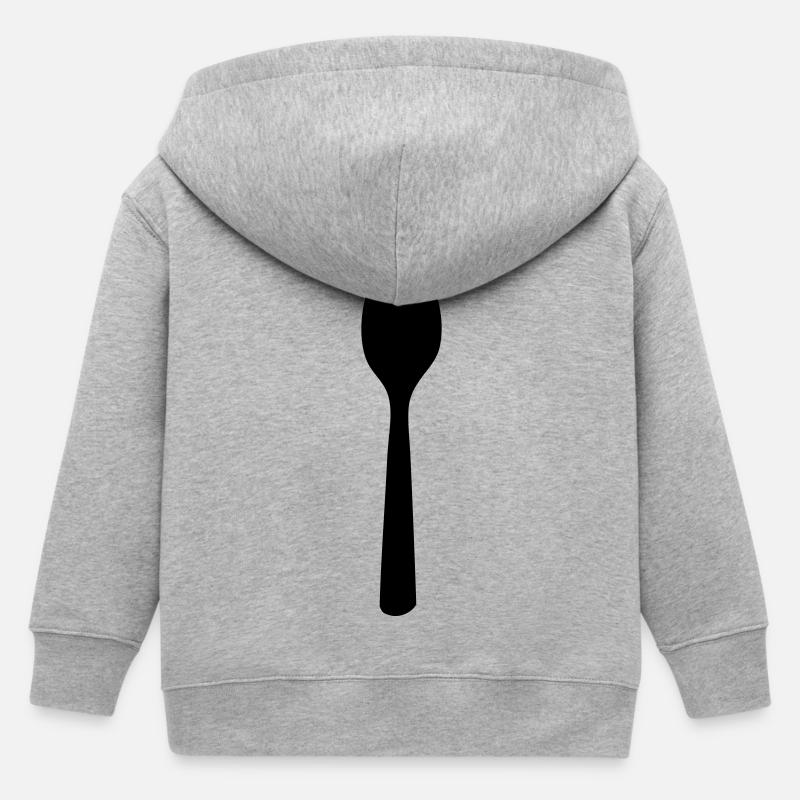 Löffel - Kinder Organic Kapuzenjacke Mini Cultivator von Stanley/Stella - Grau meliert