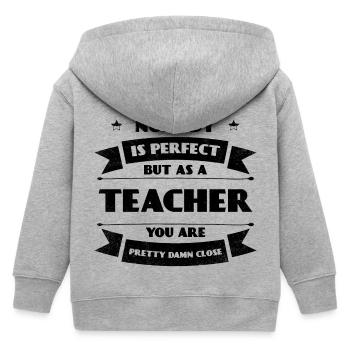 Perfekter Lehrer Schule Schüler Lehrerin Lernen - Kinder Organic Kapuzenjacke Mini Cultivator von Stanley/Stella - Grau meliert - Hinten