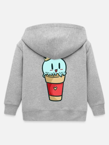 Prinz Prinzessin Eis Kindershirt kidscontest - Kinder Organic Kapuzenjacke Mini Cultivator von Stanley/Stella - Grau meliert
