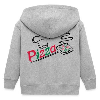 Pizza Bäcker mit Kochmütze, chef hat - Kinder Organic Kapuzenjacke Mini Cultivator von Stanley/Stella - Grau meliert - Hinten