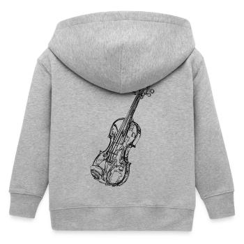 Geige - Kinder Organic Kapuzenjacke Mini Cultivator von Stanley/Stella - Grau meliert - Hinten
