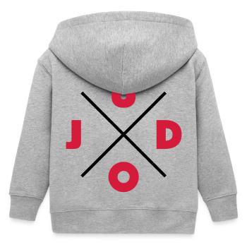 Judo - Kinder Organic Kapuzenjacke Mini Cultivator von Stanley/Stella - Grau meliert - Hinten