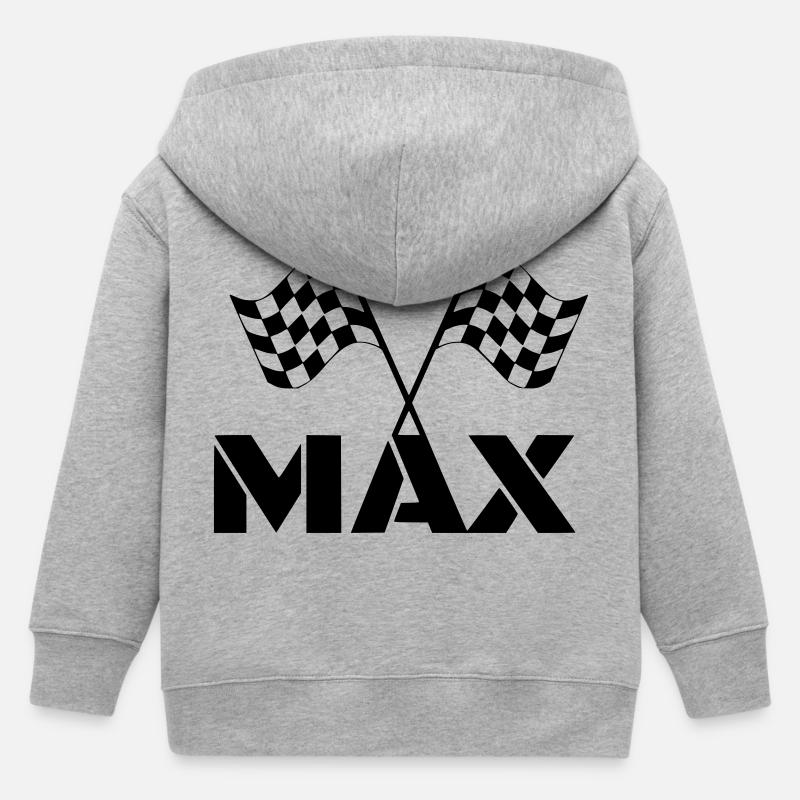 Pour les fans de Max. Course DGP. Drapeau de fin * - Veste à capuche enfant bio Stanley/Stella - gris chiné