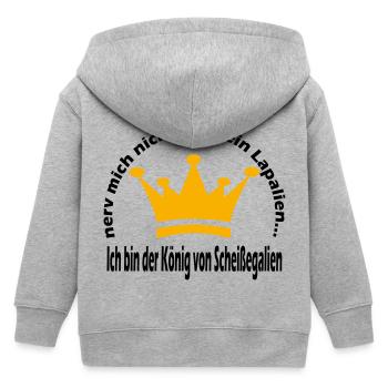 König - Kinder Organic Kapuzenjacke Mini Cultivator von Stanley/Stella - Grau meliert - Hinten