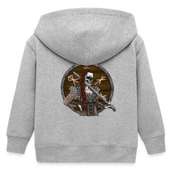 Vikingmaidmit Schild - Kinder Organic Kapuzenjacke Mini Cultivator von Stanley/Stella - Grau meliert - Hinten