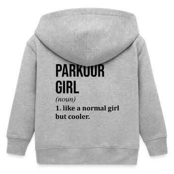 Parkour Parkour Parkour - Kinder Organic Kapuzenjacke Mini Cultivator von Stanley/Stella - Grau meliert - Hinten