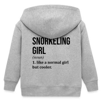 Snorkel - Kids Organic Zip-up Hoodie by Stanley/Stella - heather grey - Back