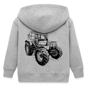 Frontlader - Kinder Organic Kapuzenjacke Mini Cultivator von Stanley/Stella - Grau meliert - Hinten