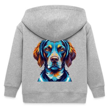 Ariege Pointer Hund Rasse Bunte Karikatur Kawaii - Kinder Organic Kapuzenjacke Mini Cultivator von Stanley/Stella - Grau meliert - Hinten