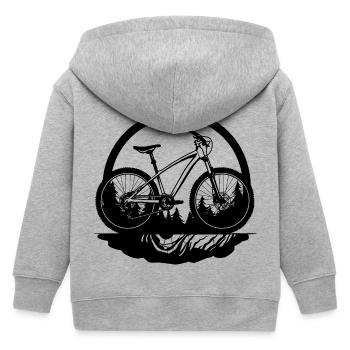 Fahrradfahrer Skizze - Kinder Organic Kapuzenjacke Mini Cultivator von Stanley/Stella - Grau meliert - Hinten