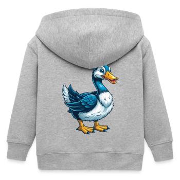 oie cool kawaii personnage de dessin animé clipart - Veste à capuche enfant bio Stanley/Stella - gris chiné - Dos