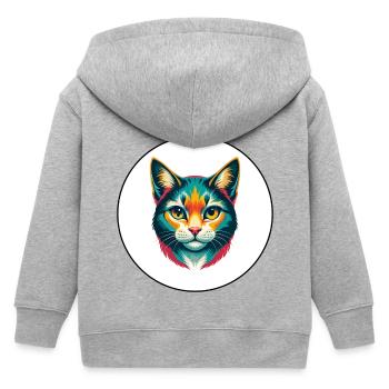 Australische Nebelkatzenrasse Cartoon Kawaii Tier - Kinder Organic Kapuzenjacke Mini Cultivator von Stanley/Stella - Grau meliert - Hinten