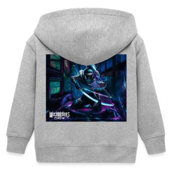 Graffiti Anime Samouraï - Veste à capuche enfant bio Stanley/Stella - gris chiné - Dos