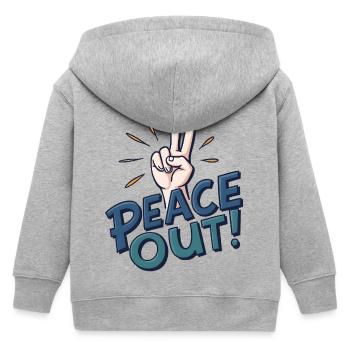 La paix à portée de main - Veste à capuche enfant bio Stanley/Stella - gris chiné - Dos