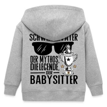 Schwiegervater – Der Mythos, die Legende, der Baby - Kinder Organic Kapuzenjacke Mini Cultivator von Stanley/Stella - Grau meliert - Hinten