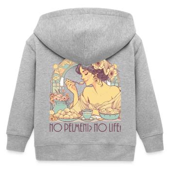 No Pelmeni No Life Woman Cadeau Art Nouveau - Veste à capuche enfant bio Stanley/Stella - gris chiné - Dos