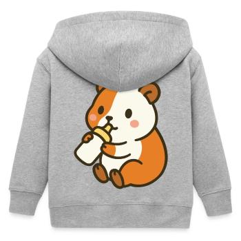 Flacon Bonheur Cochon d’Inde - Veste à capuche enfant bio Stanley/Stella - gris chiné - Dos