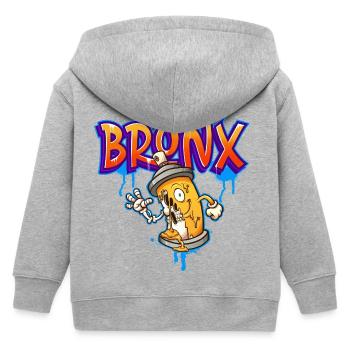Bronx Graffiti - Kinder Organic Kapuzenjacke Mini Cultivator von Stanley/Stella - Grau meliert - Hinten