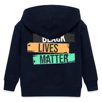 Black Lives Matter - Kinder Organic Kapuzenjacke Mini Cultivator von Stanley/Stella - Navy - Hinten