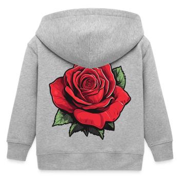Rose in rot - Kinder Organic Kapuzenjacke Mini Cultivator von Stanley/Stella - Grau meliert - Hinten