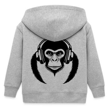 Motion Affenkopf Dynamic Line Edition Shirt - Kinder Organic Kapuzenjacke Mini Cultivator von Stanley/Stella - Grau meliert - Hinten