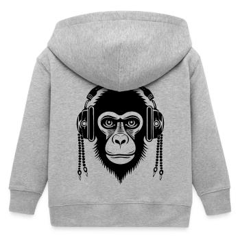 Echo Affenkopf Reverberation Urban Edition Shirt - Kinder Organic Kapuzenjacke Mini Cultivator von Stanley/Stella - Grau meliert - Hinten