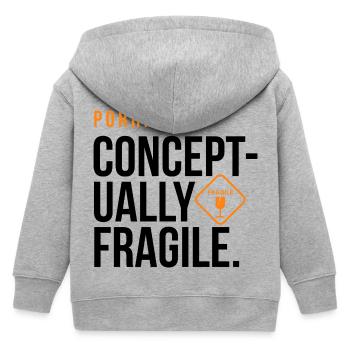 giudan - Porridge - conceptuellement fragile - Veste à capuche enfant bio Stanley/Stella - gris chiné - Dos