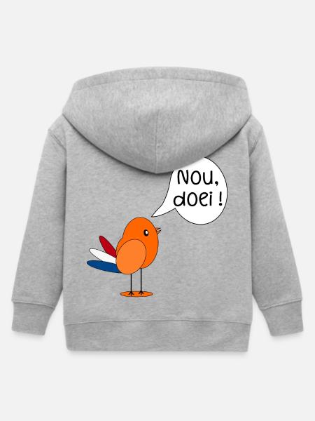Na dann, tschüss - Kinder Organic Kapuzenjacke Mini Cultivator von Stanley/Stella - Grau meliert