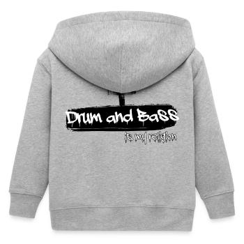 Drum and Bass est ma religion - Drum and Bass, DnB - Veste à capuche enfant bio Stanley/Stella - gris chiné - Dos