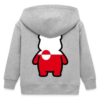 Ours polaire Groenland - Veste à capuche enfant bio Stanley/Stella - gris chiné - Dos