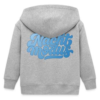 Night - Kids Organic Zip-up Hoodie by Stanley/Stella - heather grey - Back