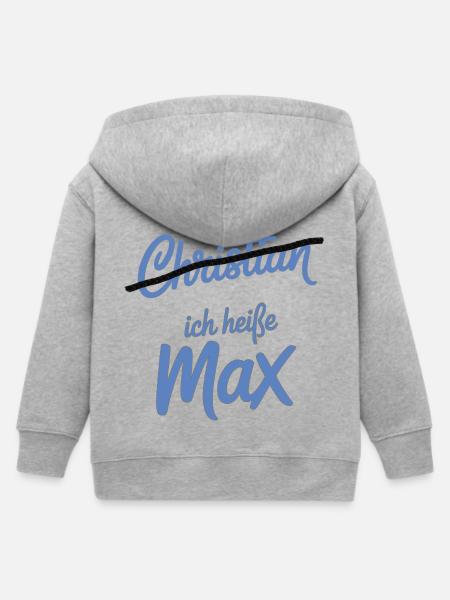 Christian Max Combo - Veste à capuche enfant bio Stanley/Stella - gris chiné