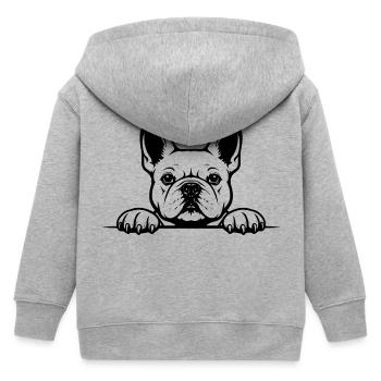 Bouledogue français - Veste à capuche enfant bio Stanley/Stella - gris chiné - Dos
