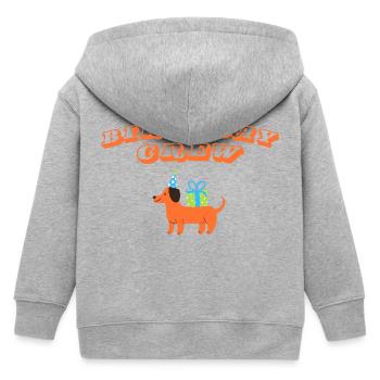 Bon anniversaire - Veste à capuche enfant bio Stanley/Stella - gris chiné - Dos