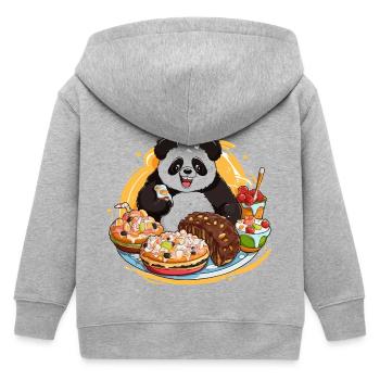 Panda Dessert Fest - Kinder Organic Kapuzenjacke Mini Cultivator von Stanley/Stella - Grau meliert - Hinten