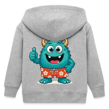 Monstre en maillot de bain - Veste à capuche enfant bio Stanley/Stella - gris chiné - Dos