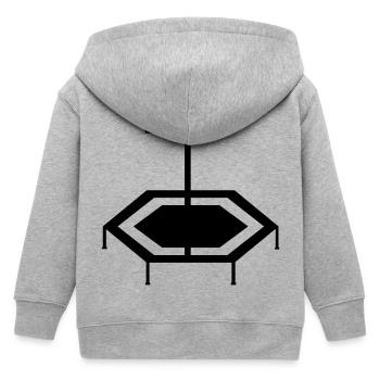 jumping trampolin girl jumpen jump Geschenk - Kinder Organic Kapuzenjacke Mini Cultivator von Stanley/Stella - Grau meliert - Hinten