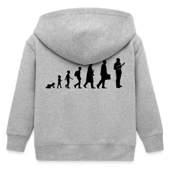 Entwicklung eines Ukulele Spielers - Kinder Organic Kapuzenjacke Mini Cultivator von Stanley/Stella - Grau meliert - Hinten