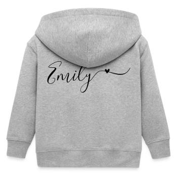 Emily Name Vorname Dekorativ - Kinder Organic Kapuzenjacke Mini Cultivator von Stanley/Stella - Grau meliert - Hinten