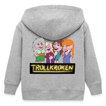 Troll Haken - Kinder Organic Kapuzenjacke Mini Cultivator von Stanley/Stella - Grau meliert - Hinten