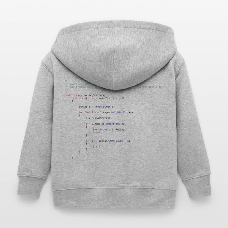 lustiger Java Code zum Sortieren Kinder Organic Kapuzenjacke Mini Cultivator von Stanley/Stella