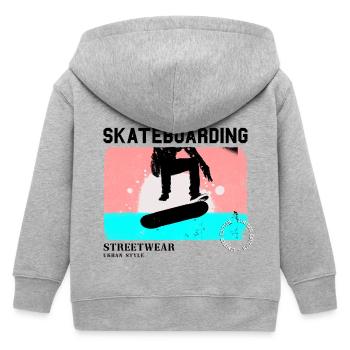 Skateboarding Skate Skater Skateboard Sk8 Vintage - Kinder Organic Kapuzenjacke Mini Cultivator von Stanley/Stella - Grau meliert - Hinten