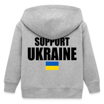 Support ukraine - Kinder Organic Kapuzenjacke Mini Cultivator von Stanley/Stella - Grau meliert - Hinten