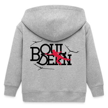 bouldern - Kinder Organic Kapuzenjacke Mini Cultivator von Stanley/Stella - Grau meliert - Hinten