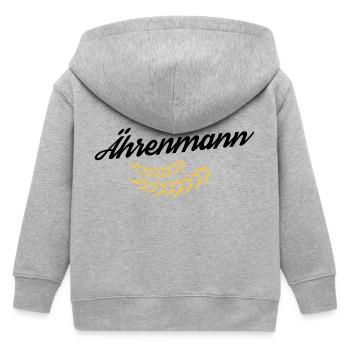 Ährenmann - Ähre wem Ehre gebührt - Kinder Organic Kapuzenjacke Mini Cultivator von Stanley/Stella - Grau meliert - Hinten