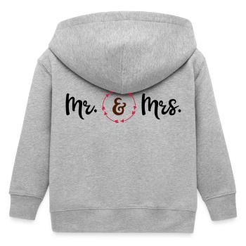 wedding - Kids Organic Zip-up Hoodie by Stanley/Stella - heather grey - Back