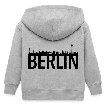 Berlin Skyline - Kinder Organic Kapuzenjacke Mini Cultivator von Stanley/Stella - Grau meliert - Hinten